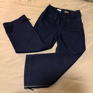 Maeve Navy Wide Leg Pants